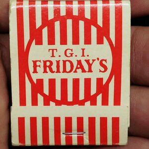 Vtg TGI Fridays Matchbook Sacramento CA So Cal Advertise TGIF BAR FOOD Collect